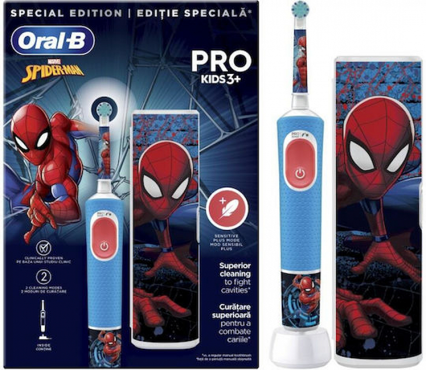 Oral-B Vitality Pro Kids Electric Toothbrush Spiderman