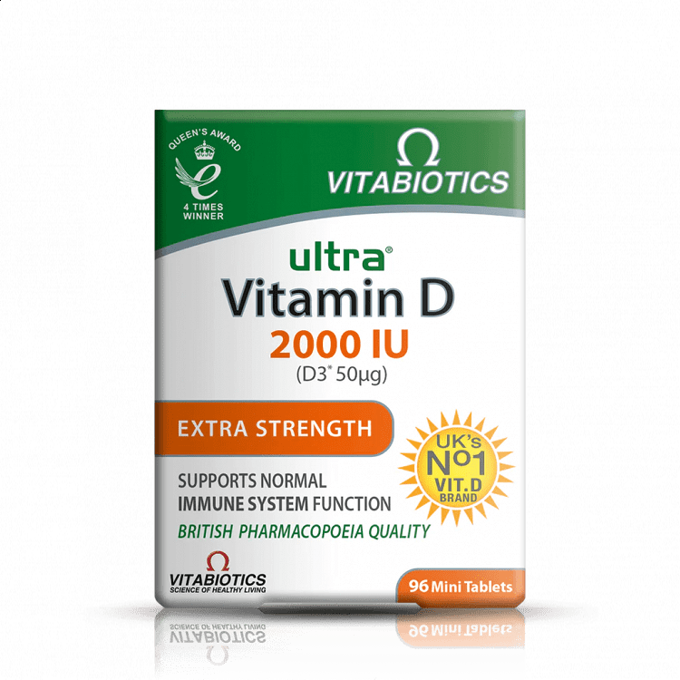 Vitabiotics Ultra Vitamin D 2000 IU D3 50mg 96 Tablets