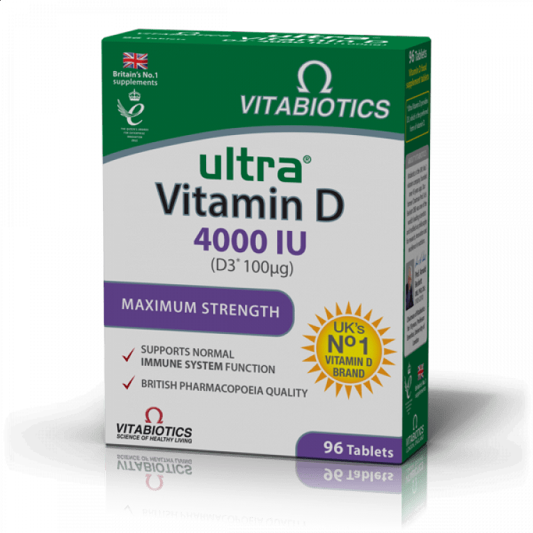 Vitabiotics Ultra Vitamin D3 4000iu 96 Tablets