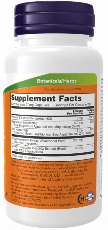 Nowfoods TESTO  JACK 100 60 VCAPS Increase testosterone