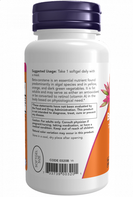 Nowfoods BETA CAROTENE 25000IU 90 S.GELS