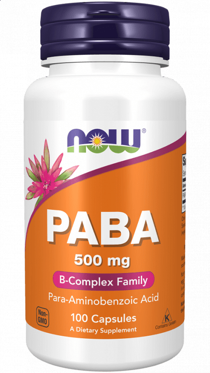 Now PABA 500 mg , 100Caps