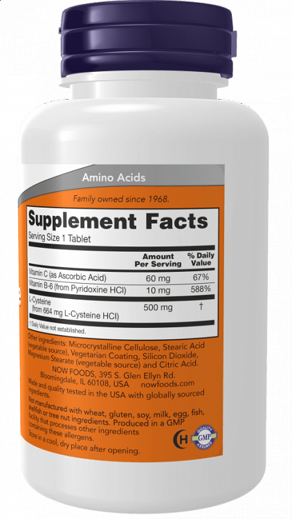 Nowfoods L-CYSTEIN 500mg 100 Tabs