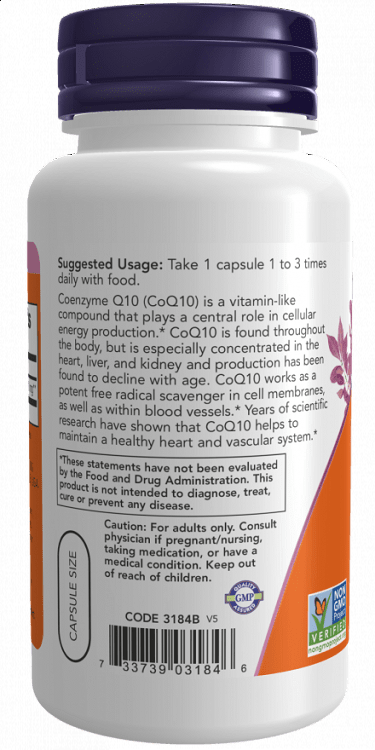 Now CoQ10 30 mg, 120V.Caps