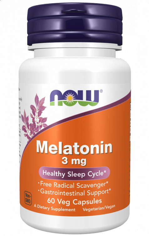 Now Melatonin 3 mg, 60Caps