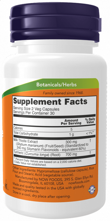 Nowfoods MILK THISTLE /SILYMARIN 150mg 60 VCAPS Antioxidant