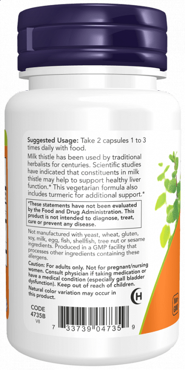 Nowfoods MILK THISTLE /SILYMARIN 150mg 60 VCAPS Antioxidant