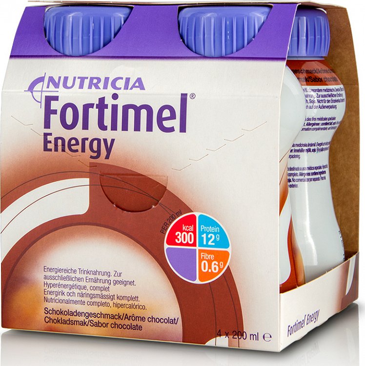 Nutricia Fortimel Energy 4 x 200ml Chocolate