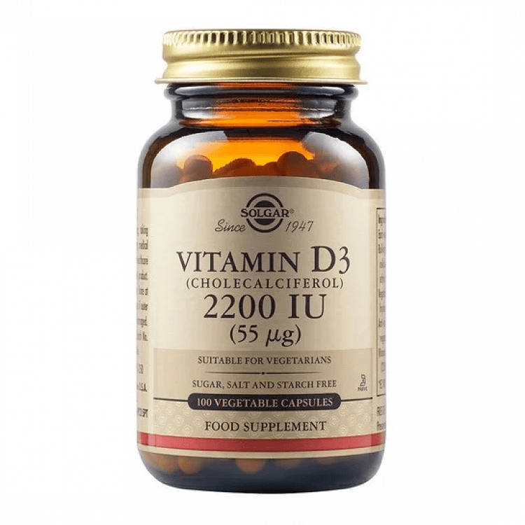 Solgar Vitamin D3 2200IU (55 µg) 100V.Caps