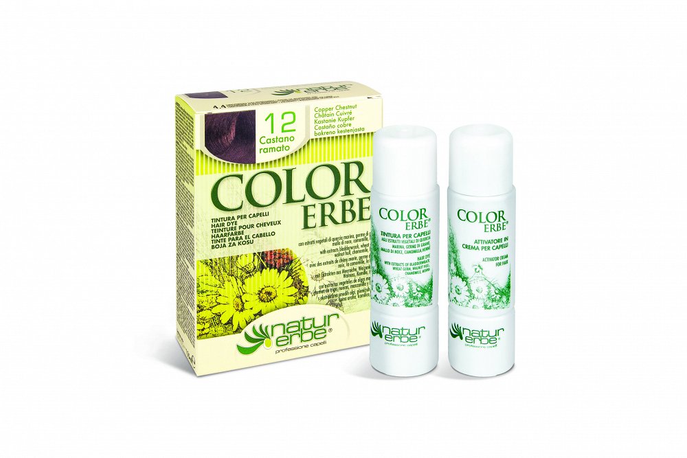 Color Erbe Herbal Dyeing Hair 4.4 Copper Brown  (old No 12)