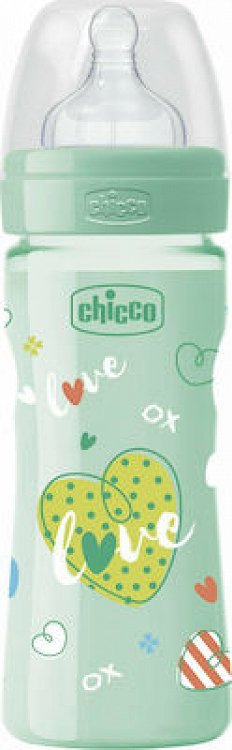 Chicco Feeding Bottle Evolution 0 BPA 250 ml, Silicone Nipple
