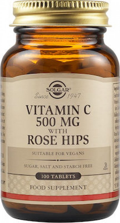 Solgar Vitamin C with Rose Hips 500mg 100Tabs