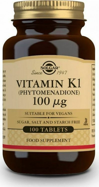 Solgar Vitamin K1 100μg 100Tabs