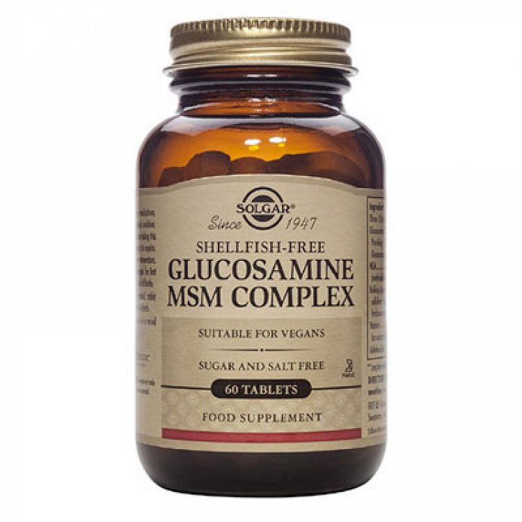 Solgar Glucosamine MSM Complex (shellfish-free) 60Tabs