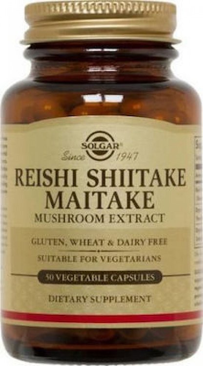 Solgar Reishi Shiitake Maitake Mushroom Extract 50V.Caps