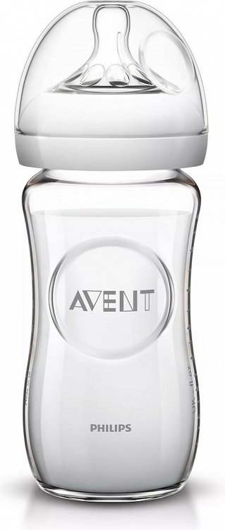 Avent SCF673 / 17 Glass Feeding Bottle Natural 240ml