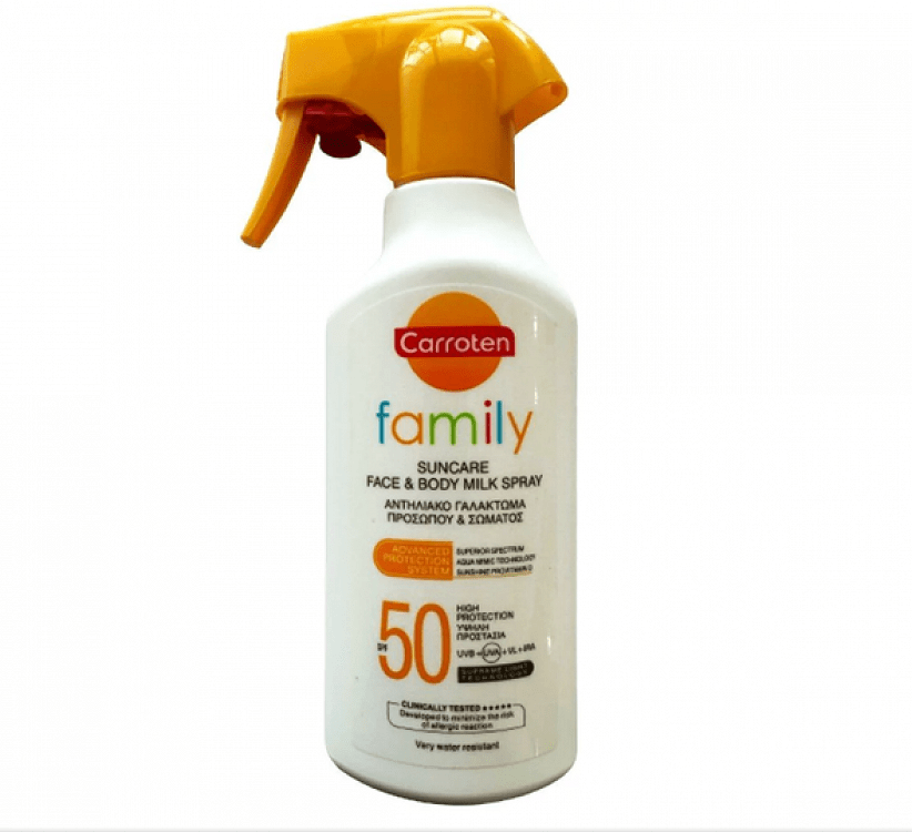 Carroten Family Suncare Milk Spray SPF50 270ml