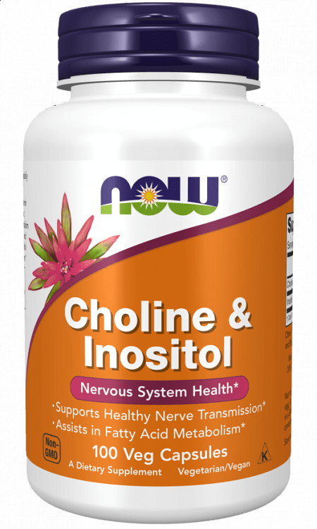 Now Choline & Inositol 500 mg, 100Caps