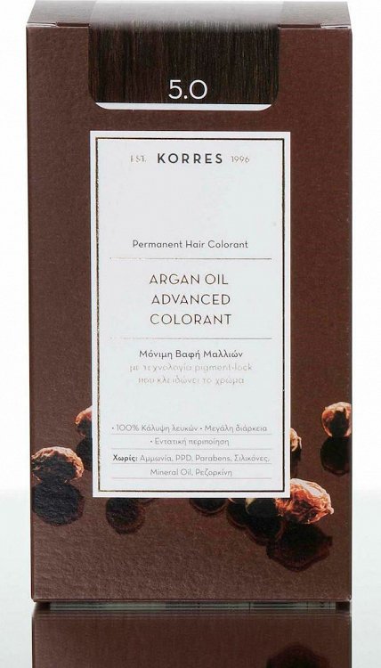 Korres Argan Oil 5.0 Permanent Colorant Light Chestnut 50ml