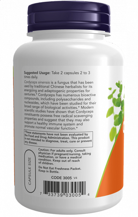 Nowfoods Cordyceps 750mg 90v.Caps