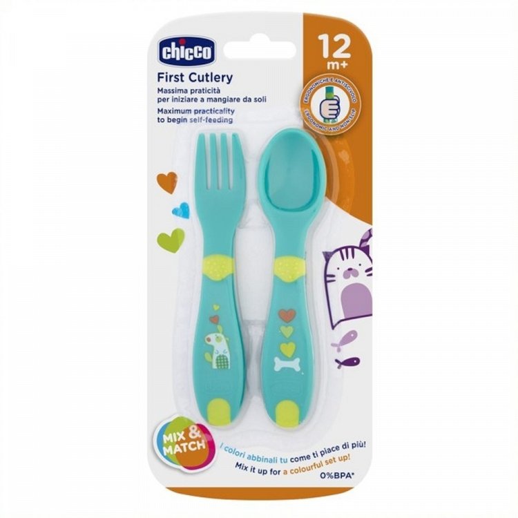 Chicco (06830-00) Spoon-Fork Set 12m +