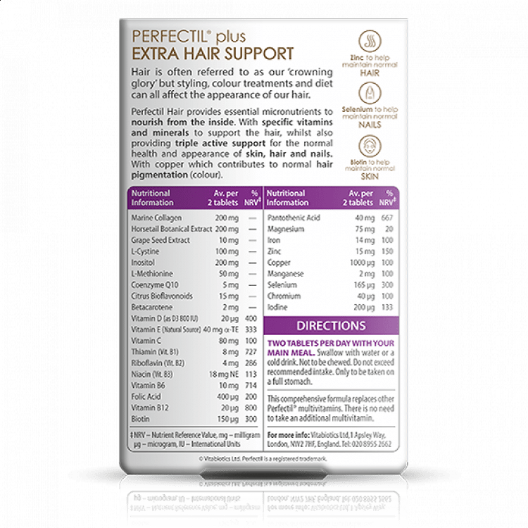 Vitabiotics Perfectil Plus Hair 60Tabs