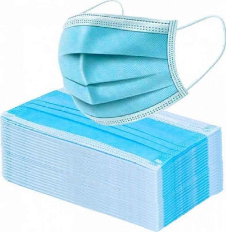 50 Medical Surgical Masks TYPE 2 3-ply-Blue Color With Certification
