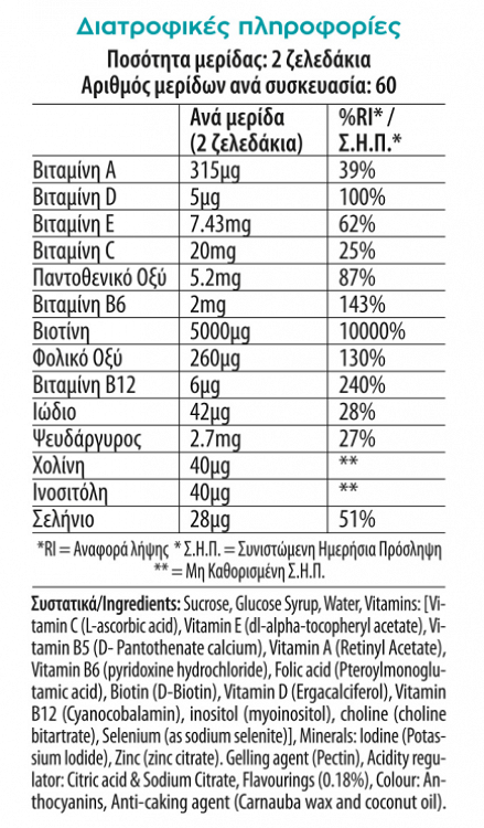 Vican Chewy Vites Adults Hair Skin & Nails Red Fruits 60 gummies