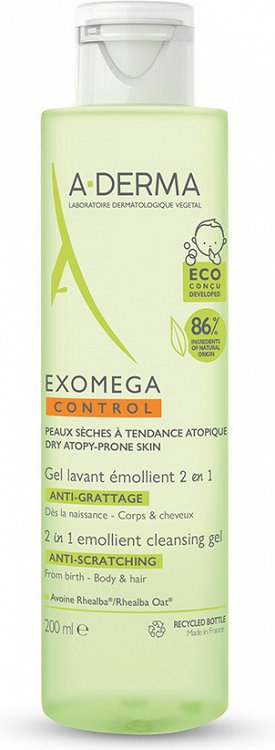 Aderma Exomega Control Emollient Cleansing Gel 2 in 1 500ml