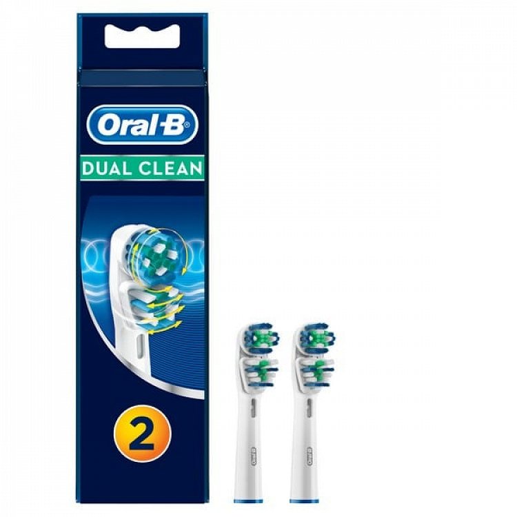 OralB Dual Clean Brush Spare parts, 2 pcs