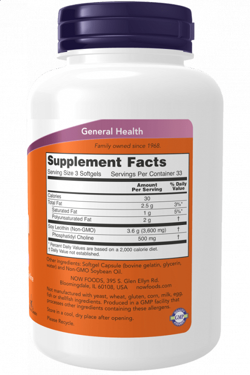 Now Sunflower Lecithin 1200mg, 100Caps