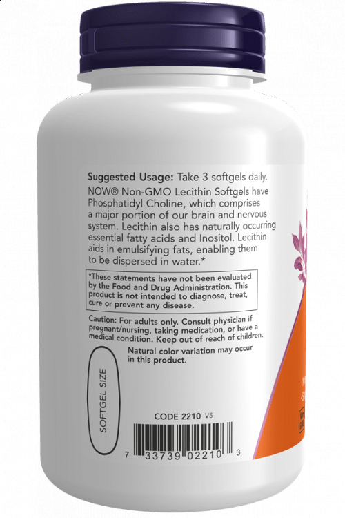 Now Sunflower Lecithin 1200mg, 100Caps