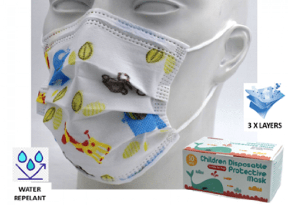  Children  Disposable Protective 3 Layer Face Mask