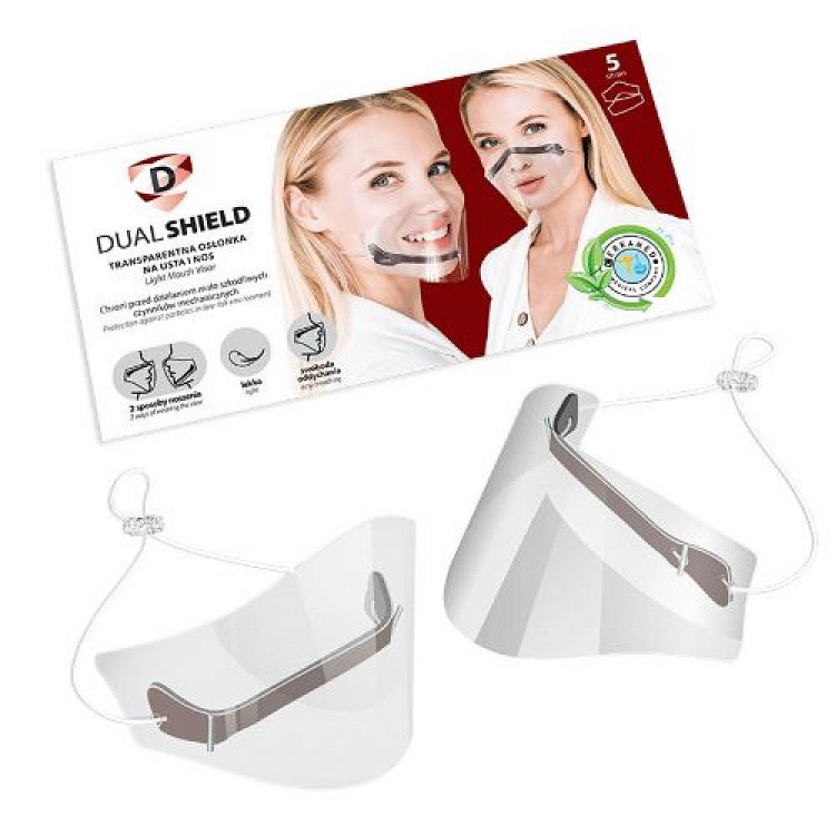 Light mouth visor DUAL SHIELD – 5 pcs