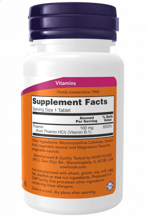  NowFoods Vitamin B1 100mg 100tabs 
