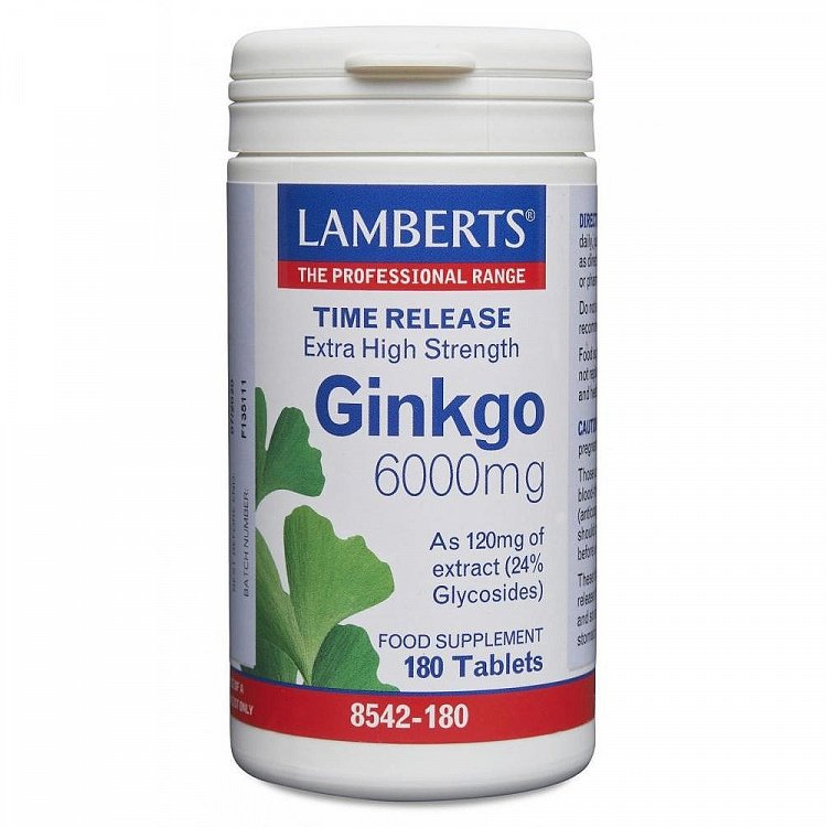 Lamberts Ginkgo biloba extract 6000mg 180tabs