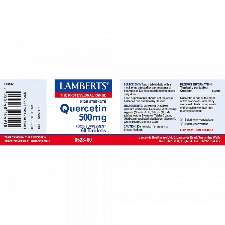 Lamberts Quercetin 500mg 60tabs