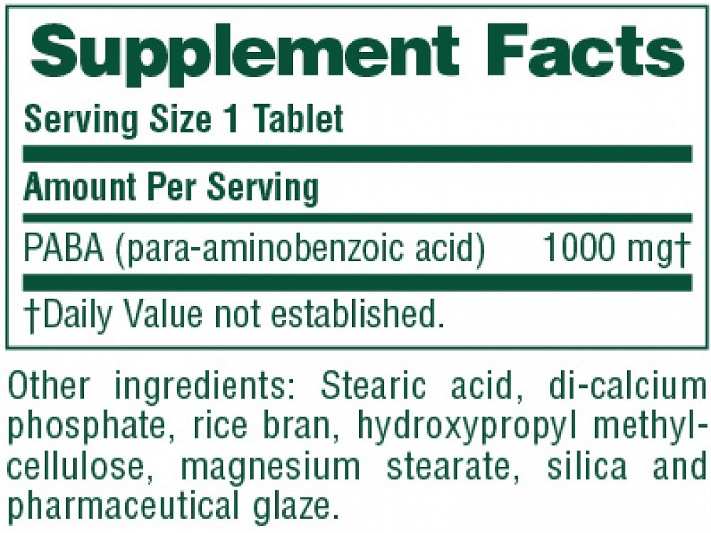 Nature''s Plus Paba 1000mg