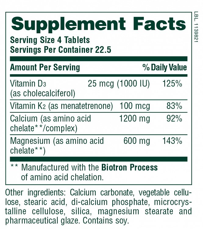 Nature''s Plus Cal/Mag/Vit D3 with Vitamin K2 90Tabs