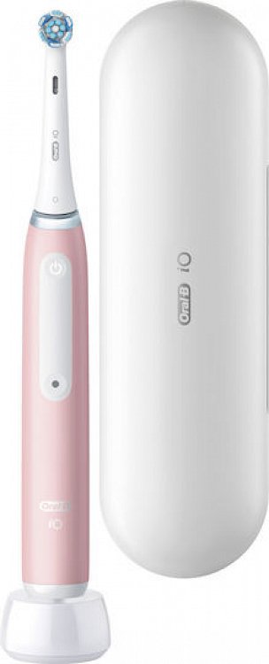 Oral-B iO Series 3 Electric Toothbrush with Pressure Sensor and Travel Case – Pink