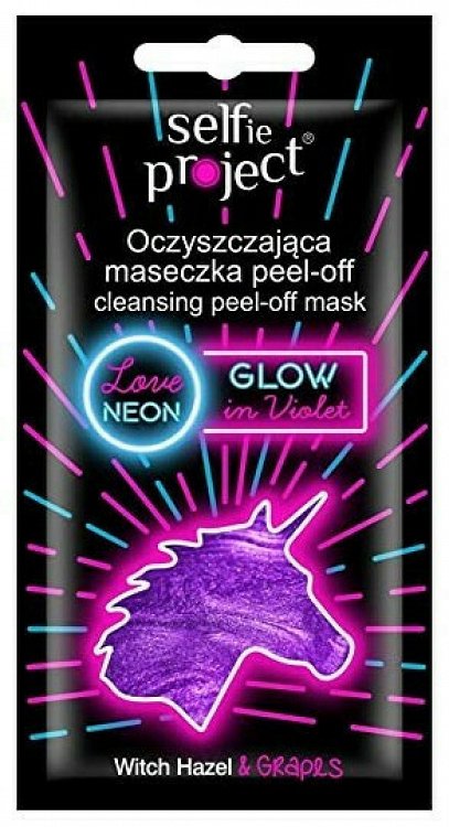 Selfie Project Μάσκα Προσώπου Neon Glow in Violet 10ml