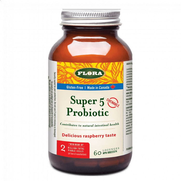 Flora LOGENZE Udo''s Choice Super 5 Probiotic, 60 Lozenges