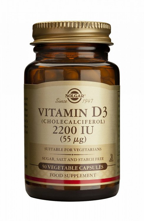 Solgar Vitamin D3 2200 IU (55 µg) 50v.caps