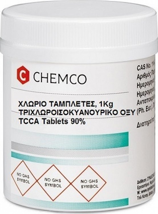 Chemco Acid Trichloroisocyanuric TCCA 90% tablets , 1Kg