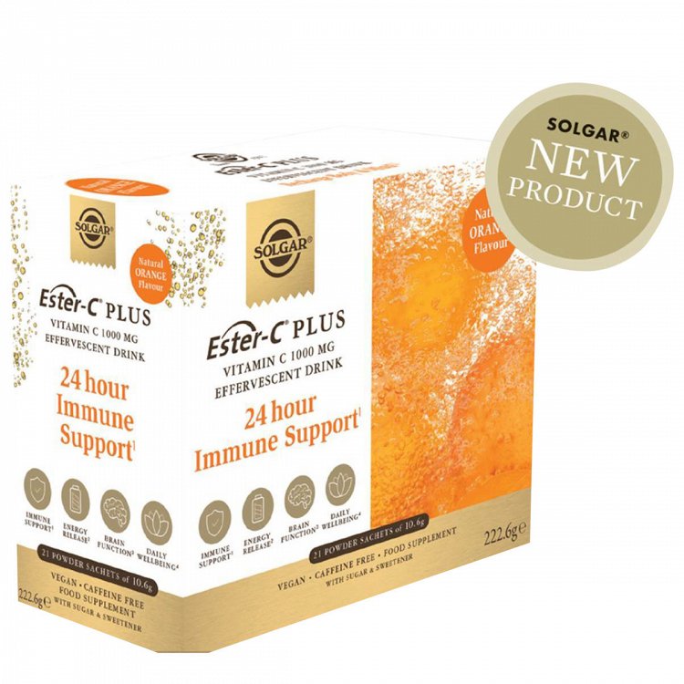 Solgar Ester-C Plus Vitamin C 1000mg Effervescent Drink  21sachets