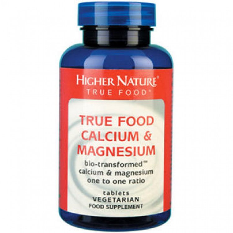 Higher Nature True Food Calcium & Magnesium 120V.Tabs