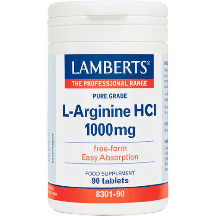 Lamberts L-arginine HCI 1000mg 90tabs