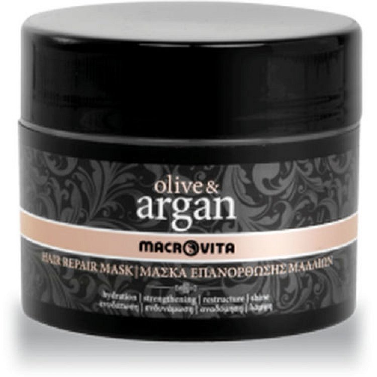 Macrovita hair repair mask with olive oil & argan oil 200ml
