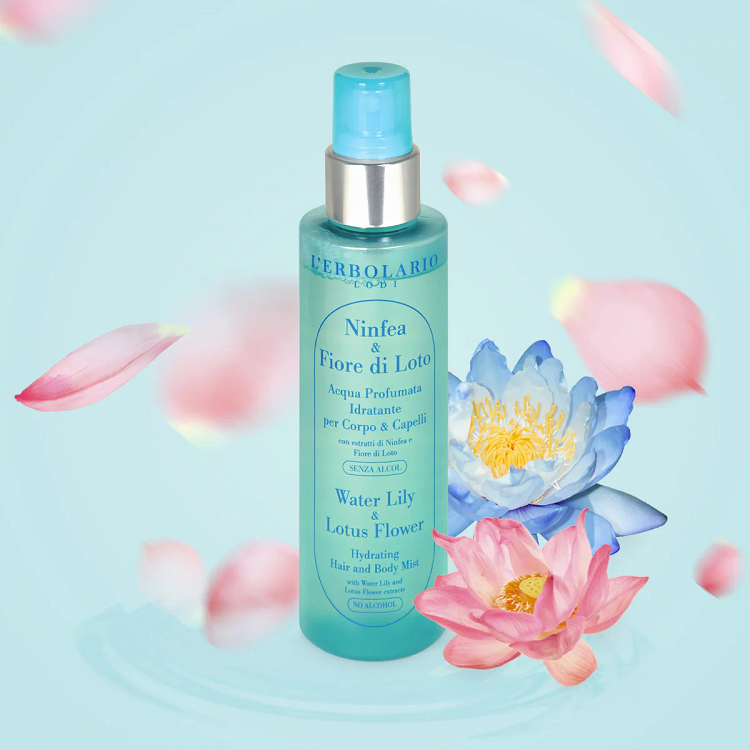 L 'erbolario Hydrating Hair Body Water Lily & Lotus Flower 150ml