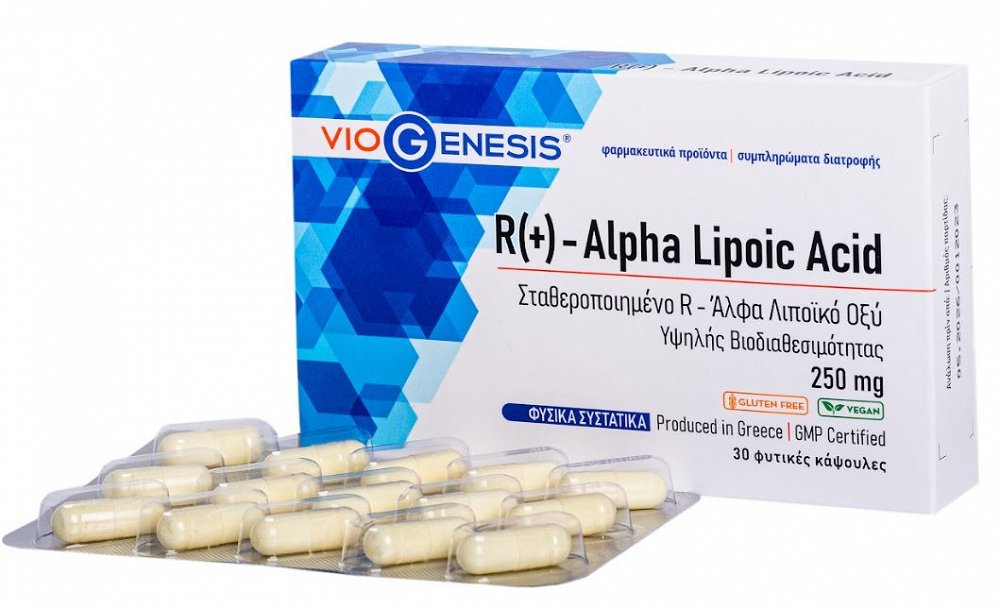 Viogenesis R + Alpha Lipoic Acid 250mg 30caps